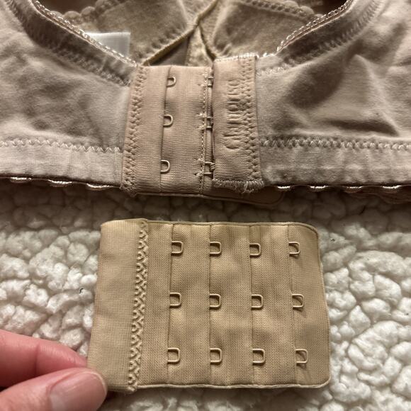 Glamorise Magiclift Minimizing Bra Nude 46B Wirefree Lace Extender - Picture 4 of 6